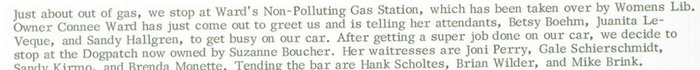 Dogpatch Restaurant - 1973 Yearbook Entry